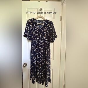 Navy Floral dress